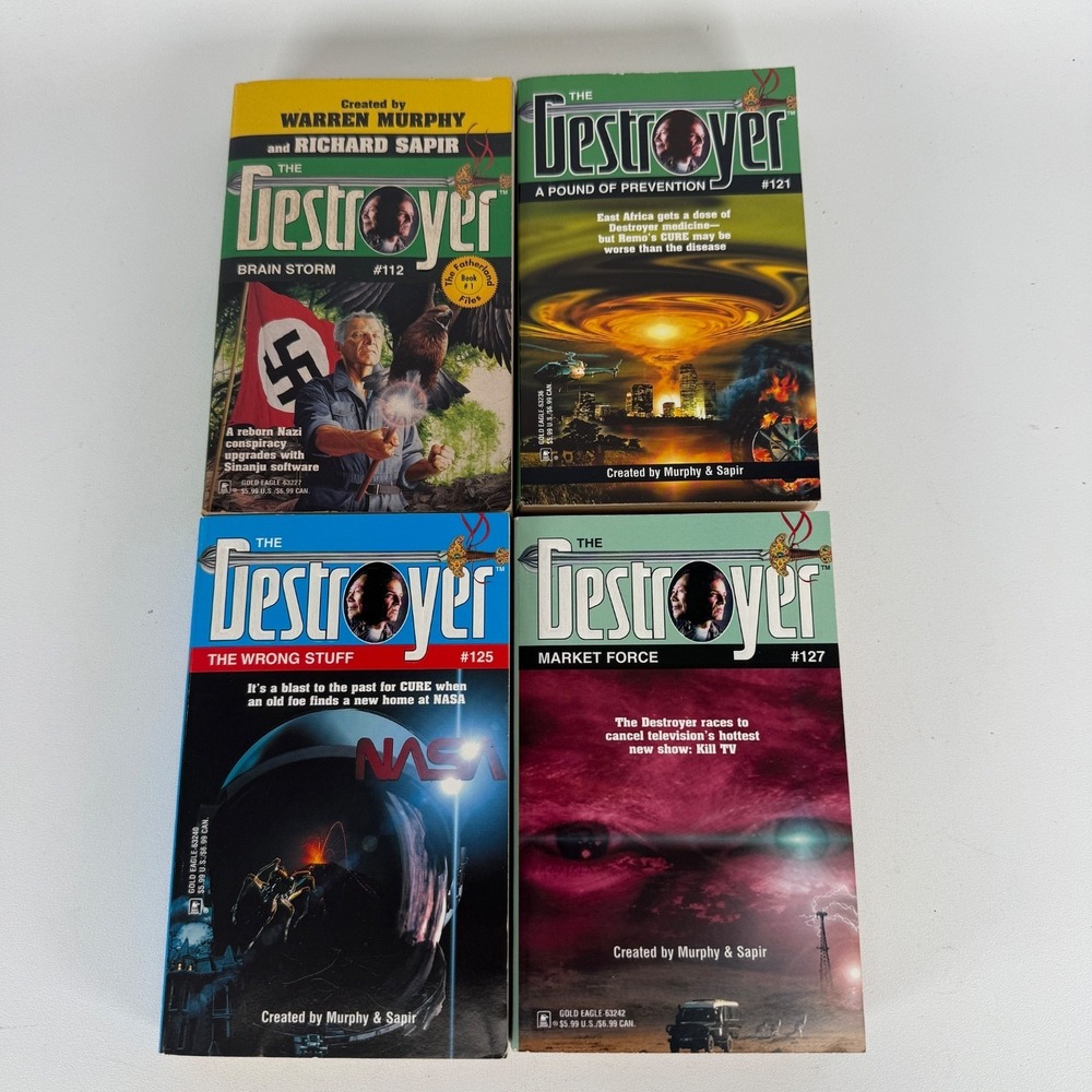 VTG‎ THE DESTROYER SERIES by Warren Murphy & Richard Sapir Paperbacks (Lot Of 4)